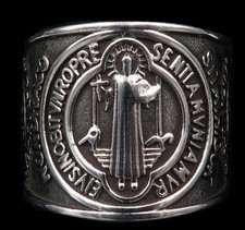 Anello di esorcismo - Croce di San Benedetto -Potenza divina, Allontana il male-