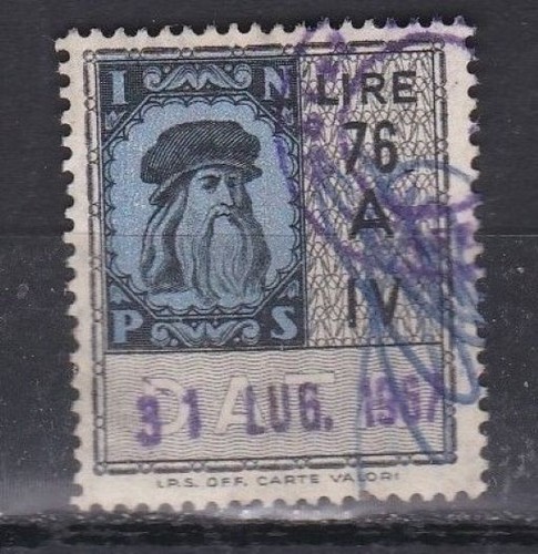 Italia 1963 marca da - da, bollo