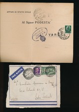 ITALIA  STORIA POSTALE  RSI 2  DOCUMENTI VIAGGIATI DI CUI 1 FRONTESPIZIO - 1534