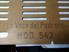 pannello posteriore radio La Voce Del Padrone mod 542 del1952
