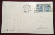 Cartolina STORIA POSTALE Annullo Targhetta Ettore Moretti Tende Milano, Vg.1924