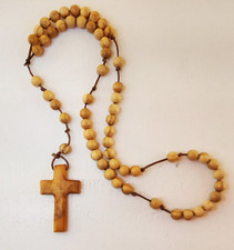 Rosario fatto a mano SP legno rosario croce legno di ulivo no collana