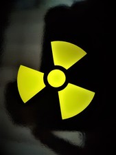 4 Adesivi Radioactive Auto Style Sticker Tuning Racing JDM Turbo NEON GIALLO