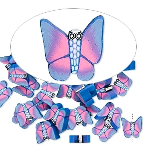 Perline farfalla fimo - 50,