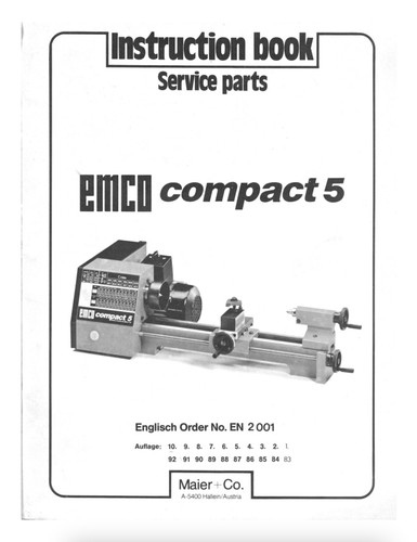 Emco compact lathe use and - 5,