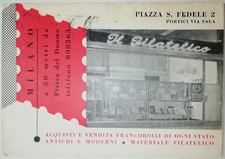 MILANO - NEGOZIO FRANCOBOLLI IL FILATELICO  -  CARTOLINA D'EPOCA