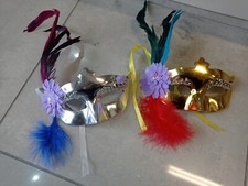 1 MASCHERA VENEZIANA CARNEVALE lavorato decorato venezia Halloween divertimento 