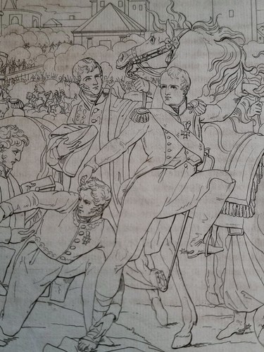 Napoléon gravure bataille - ,
