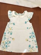 Vestitino bimba giromaniche 2-3 anni bianco a fiorellini