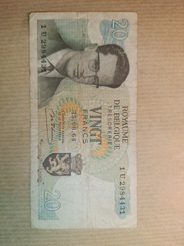 Banconota antica belgio 20 - ,