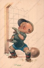 1950c Bambino portiere Serie Bimbi Sport Calcio Cartolina
