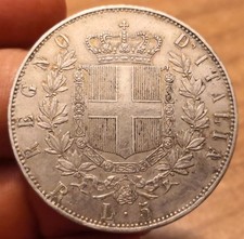 Moneta 5 Lire 1878, Vittorio