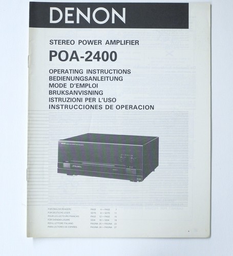 Originale denon poa 2400 power - denon, poa-2400