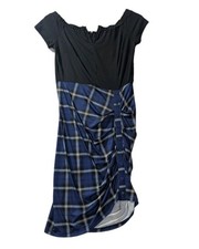 Abito Venere Plaid Bottoni