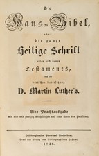 Casa-Bibbia secondo Martin Lutero, splendida edizione, 1846, libro sconosciuto (XIX secolo)