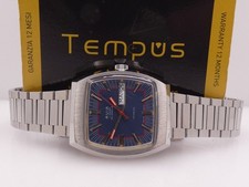 AVIA MATIC DAY-DATE ANNI '70 AUTOMATICO ACCIAIO BLUE DIAL VINTAGE OROLOGIO