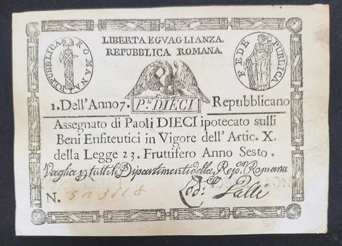 Paoli 1798 timbro - 10, 09/09/1798