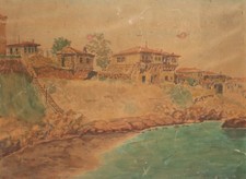 Antico dipinto acquerello