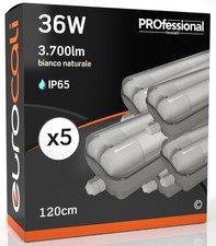 5 Plafoniere con 10 Tubi LED