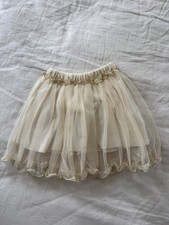 Zara girls ivory gold ruffle - zara,