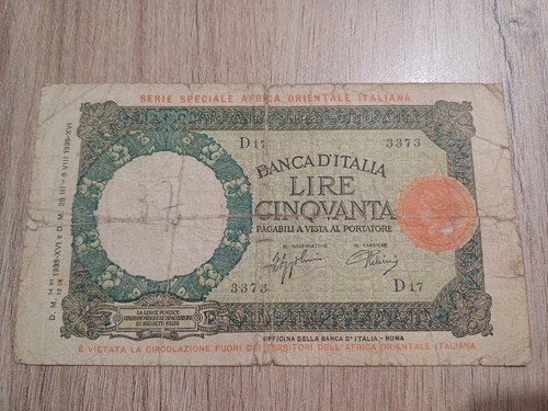 Banconota lire africa - banconota, 50