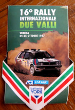 ADESIVO  VINTAGE - 16° RALLY INTERNAZIONALE DUE VALLI - VERONA 1987 LANCIA DELTA