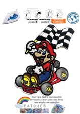 patch Super Mario Kart Racing toppa termoadesiva videogame Nintendo iron on F1