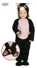 COSTUME GATTO NERO HALLOWEEN CARNEVALE GUIRCA VESTITO NEONATO UNISEX CUTE CAT