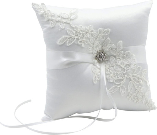 Bianco cuscino ricamato per - bianco,