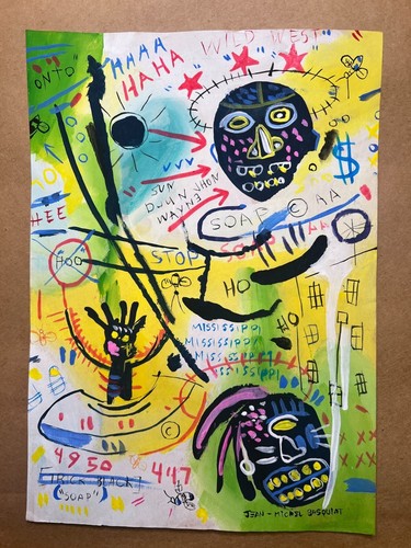 Jean michel basquiat - jean-michel, disegno