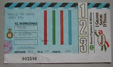 BIGLIETTO DERBY CALCIO INTER - MILAN QUARTI DI FINALE DI COPPA ITALIA 10/02/1993