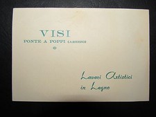 PONTE A POPPI  FOGLIO PUBBLICITARIO VISI - LAVORI ARTISTICI IN LEGNO   