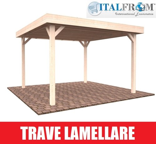 Gazebo legno con trave - legno,