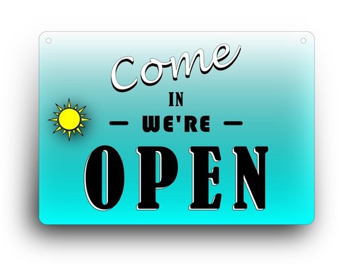 Reversible open closed sign - a5,