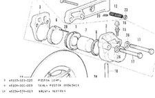 HONDA PISTONE PINZA  FRENO ANTERIORE + O-RING CB350-400-500 FOUR 45107 323 020