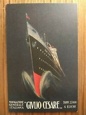 MINONZIO Cartolina pubblicitaria GIULIO CESARE NAVIGAZIONE GENERALE ITALIANA 