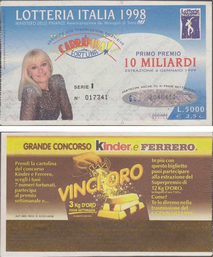 Italia biglietto lotteria - biglietto,