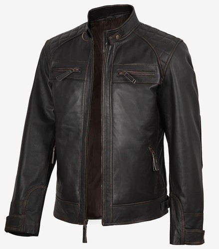 Giacca pelle uomo vintage