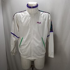 Articolo e4478 felpa uomo Fila bianca multicolore, taglia IT46/M, ascelle 54cm,