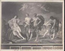 ANTICA FOTOGRAFIA MITOLOGIA 1800/1900 BACCO E ARIANNA. GUIDO RENI