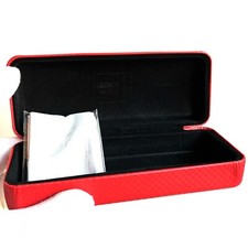 fodero occhiali da sole ALAIN MIKLI red sunglasses case vintage custodia astucci