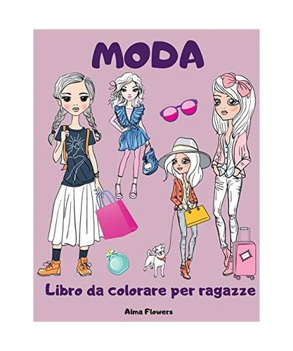 Moda libro colorare per - moda,