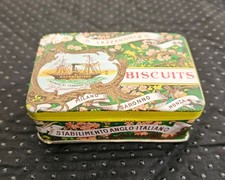 Scatola in latta  pubblicitaria "D. LAZZARONI & C. S.p.A. Saronno - " BISCUITS
