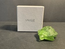 Lalique Crystal Green Turtle