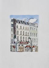 Orfeo Tamburi Calcografia acquarellata originale Bon à tirer 1992 firmata a mano