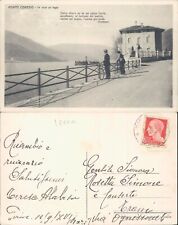 PORTO CERESIO BELLA IMMAGINE ANIMATA CON BICI D'EPOCA IN RIVA AL LAGO -N.49979