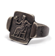 Anello Argento 10 d.C. Antico