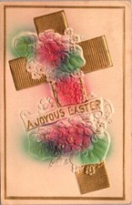 Postcard Joyous Easter Golden