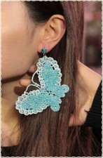 Orecchini in pizzo macrame