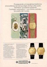 VACHERON CONSTANTIN GENEVE COLLECTION OROLOGIO Pubblicità 1968 originale 3E